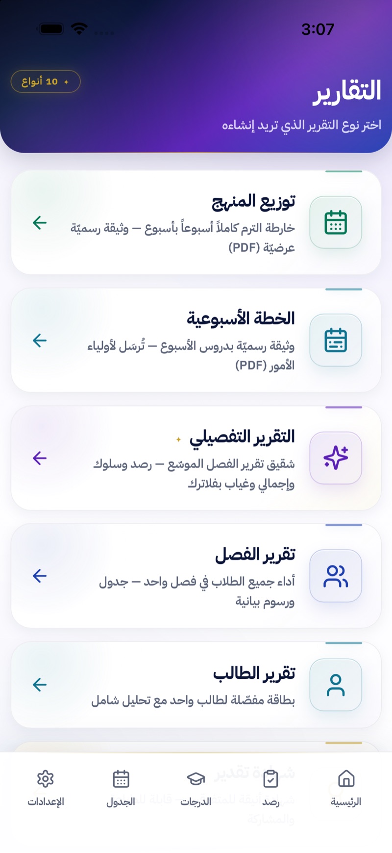 مركز التقارير — عشرة أنواع من الوثائق الجاهزة